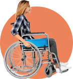 Female in wheelchair