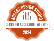 Access Design Studio's certified accessible website badge